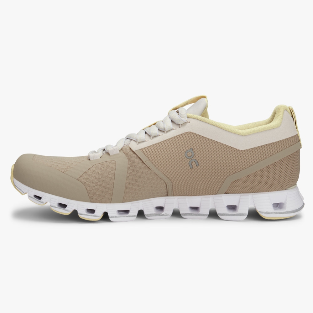 Beige QC Cloud Beam Women's Road Running Shoes | KXJI10859