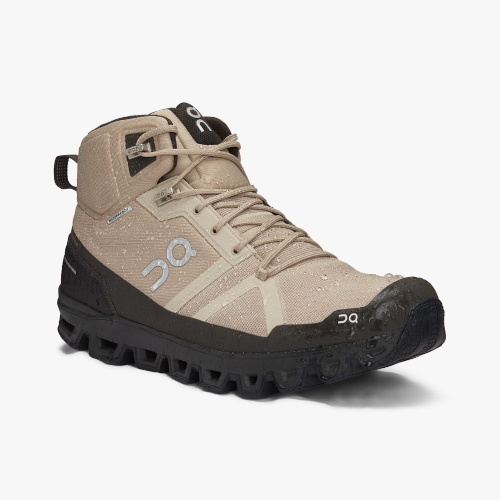 Beige QC Cloudrock Waterproof Men's Hiking Boots | UAEC17620