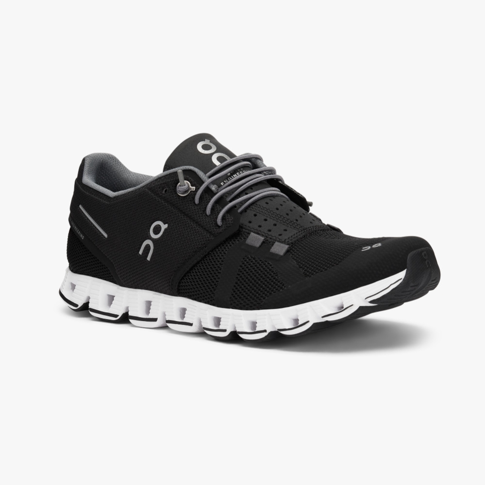 Black QC Cloud Women's Road Running Shoes | GKQI90712