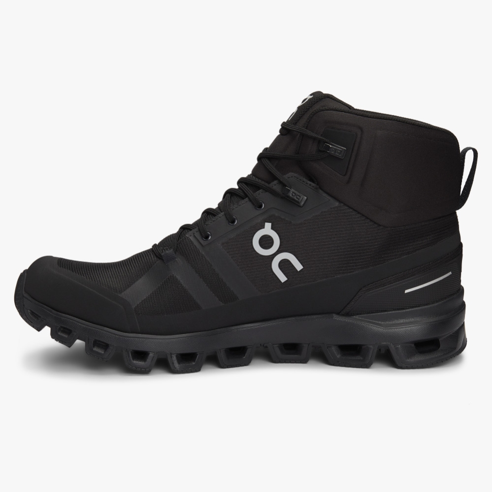 Black QC Cloudrock Waterproof Men's Hiking Boots | HVAG76284