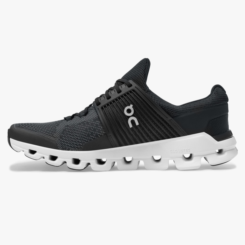 Black QC Cloudswift Men's Road Running Shoes | CVHB08341