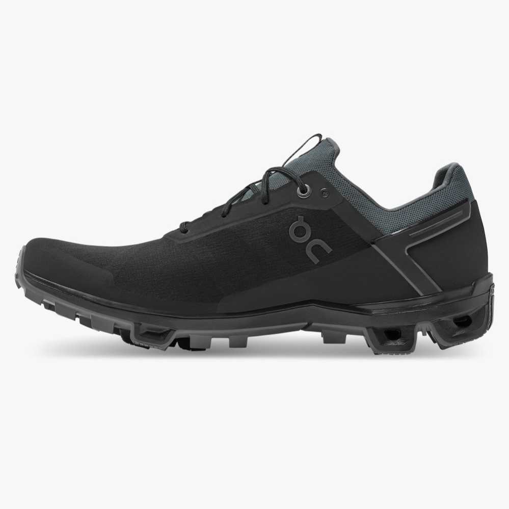 Black QC Cloudventure Peak Men's Trail Running Shoes | KIAY91306