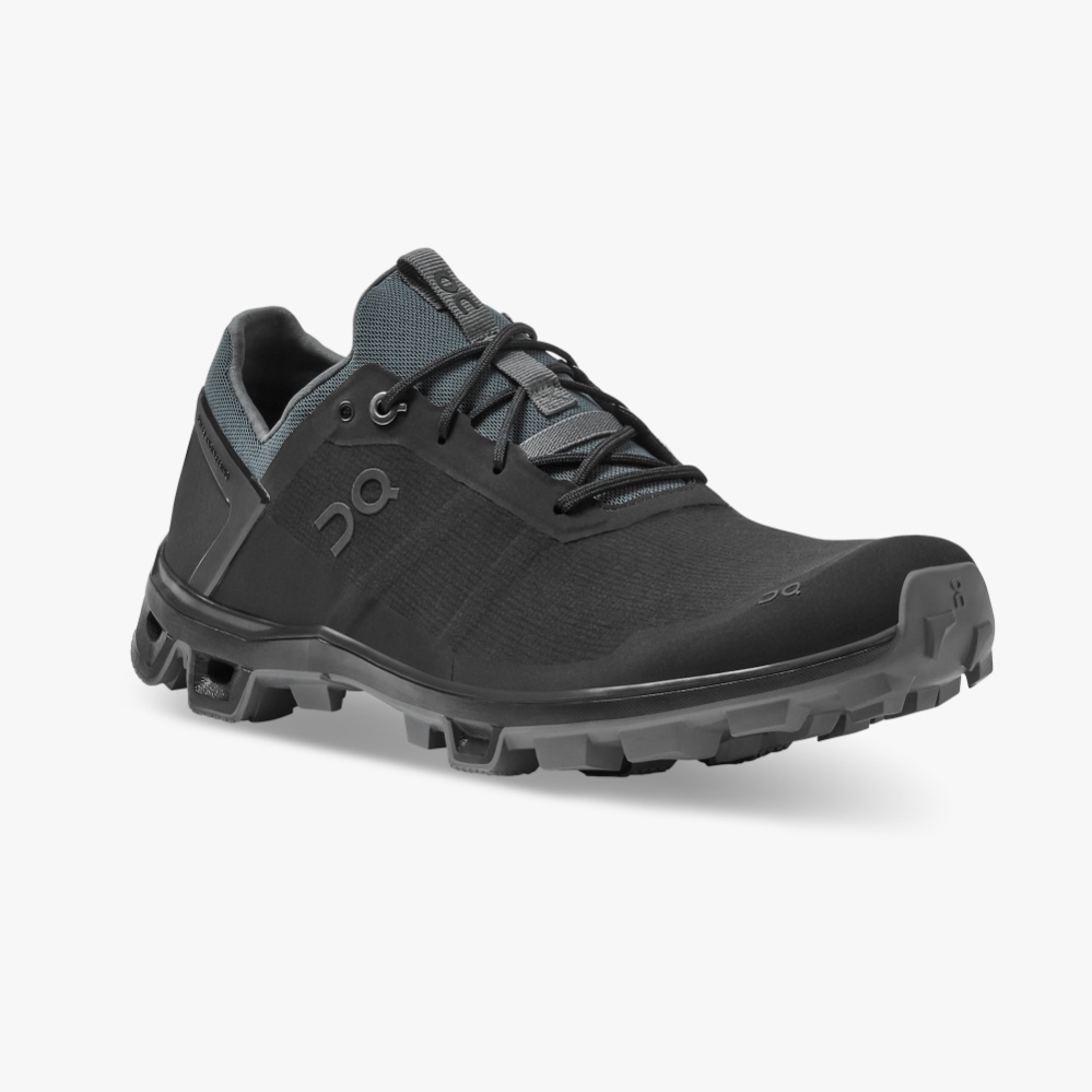 Black QC Cloudventure Peak Men's Trail Running Shoes | KIAY91306