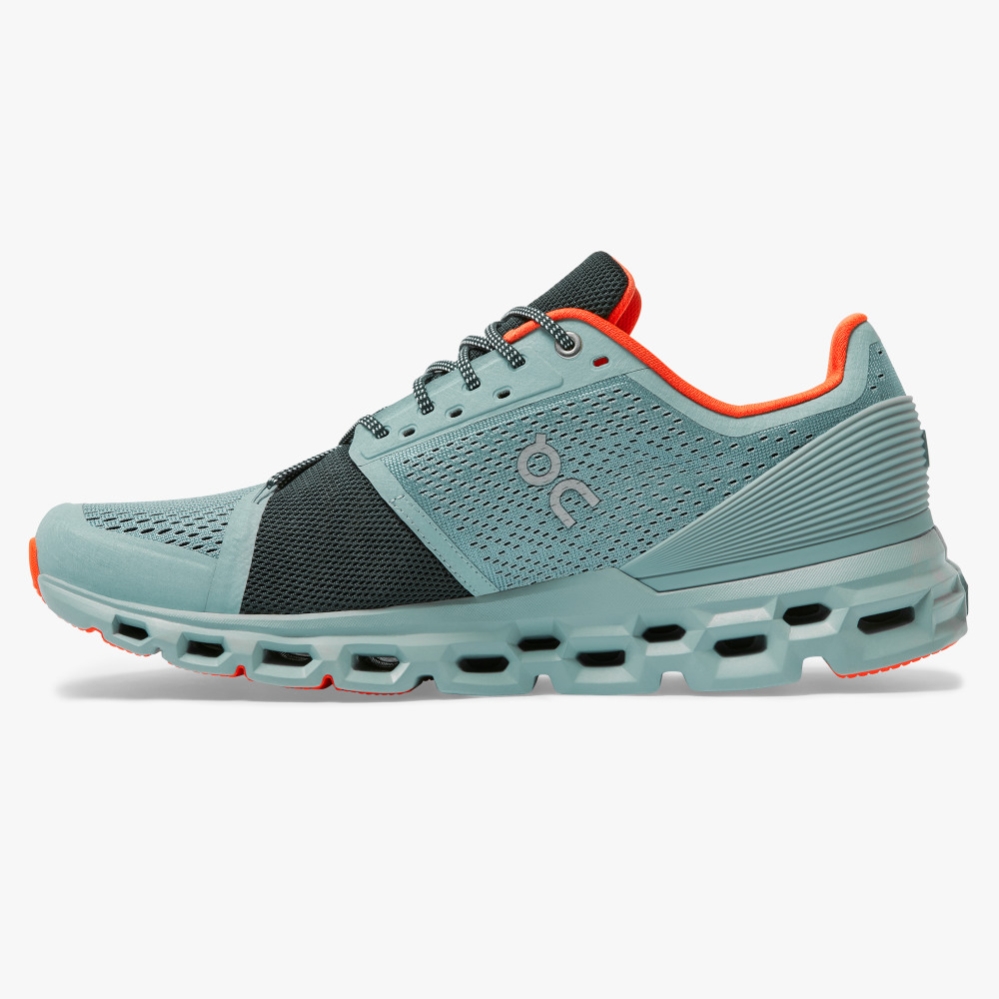 Blue QC Cloudstratus Men's Road Running Shoes | DCEO26054