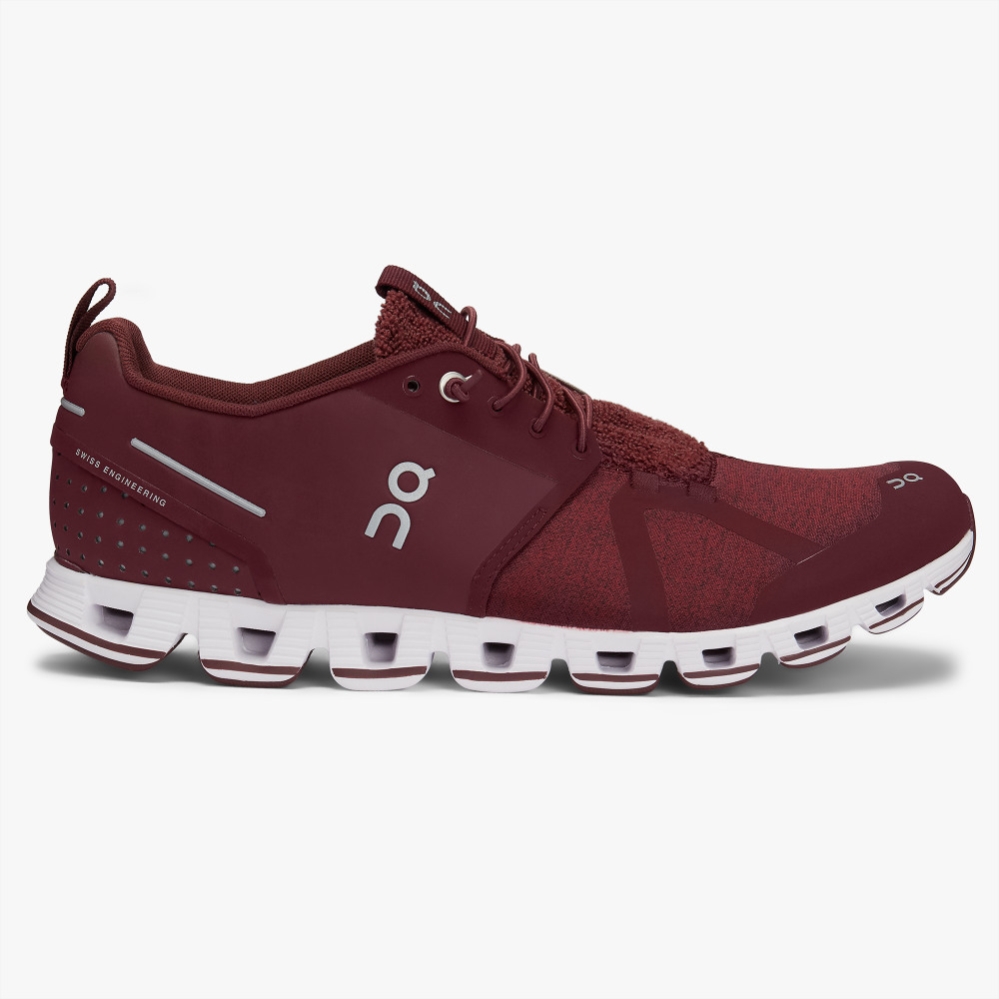 Burgundy QC Cloud Terry Men's Road Running Shoes | RLWU84105