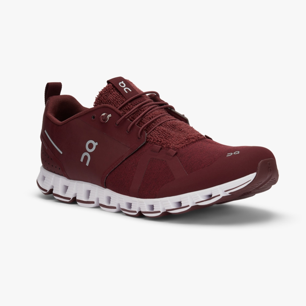 Burgundy QC Cloud Terry Men's Road Running Shoes | RLWU84105