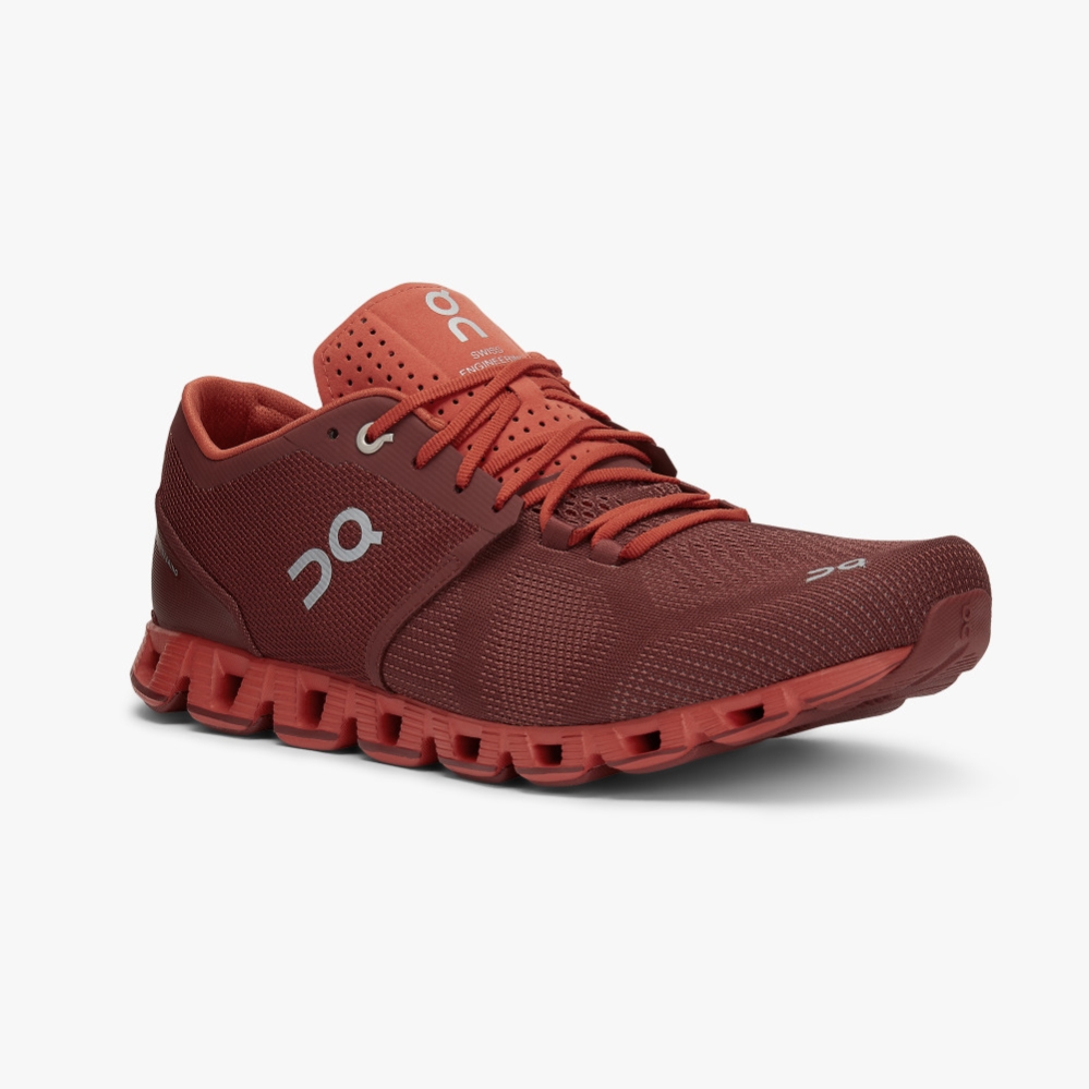 Burgundy QC Cloud X Men's Training Shoes | ZFXQ04386