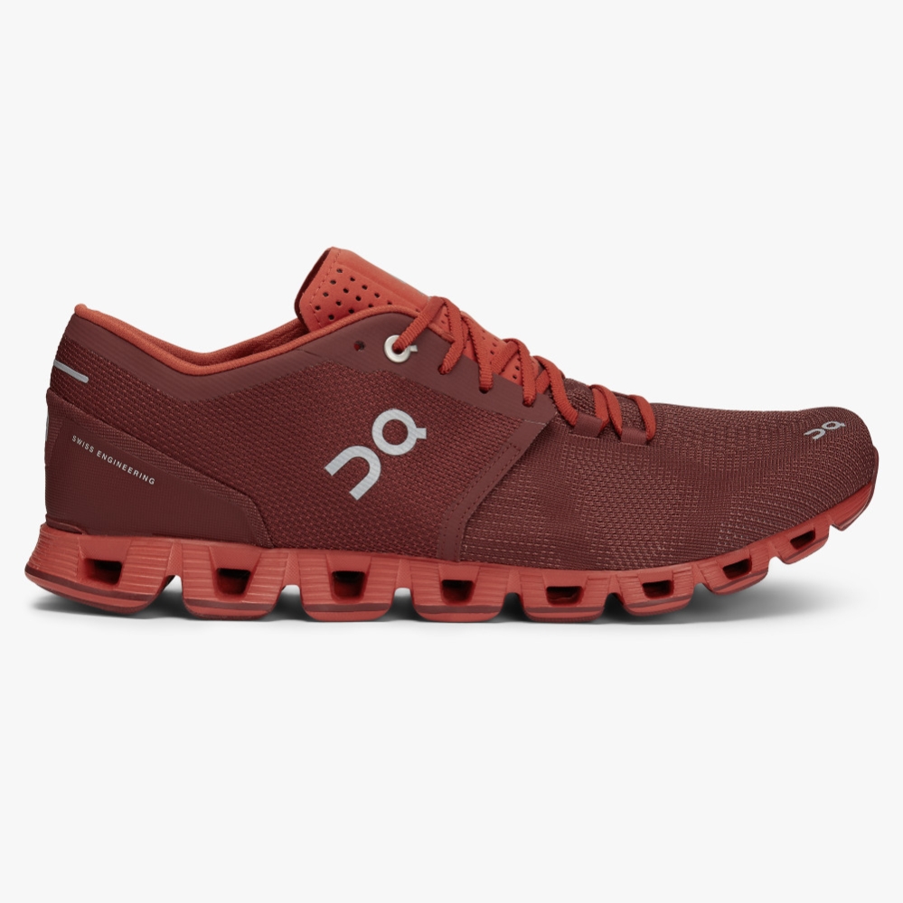 Burgundy QC Cloud X Men\'s Training Shoes | ZFXQ04386