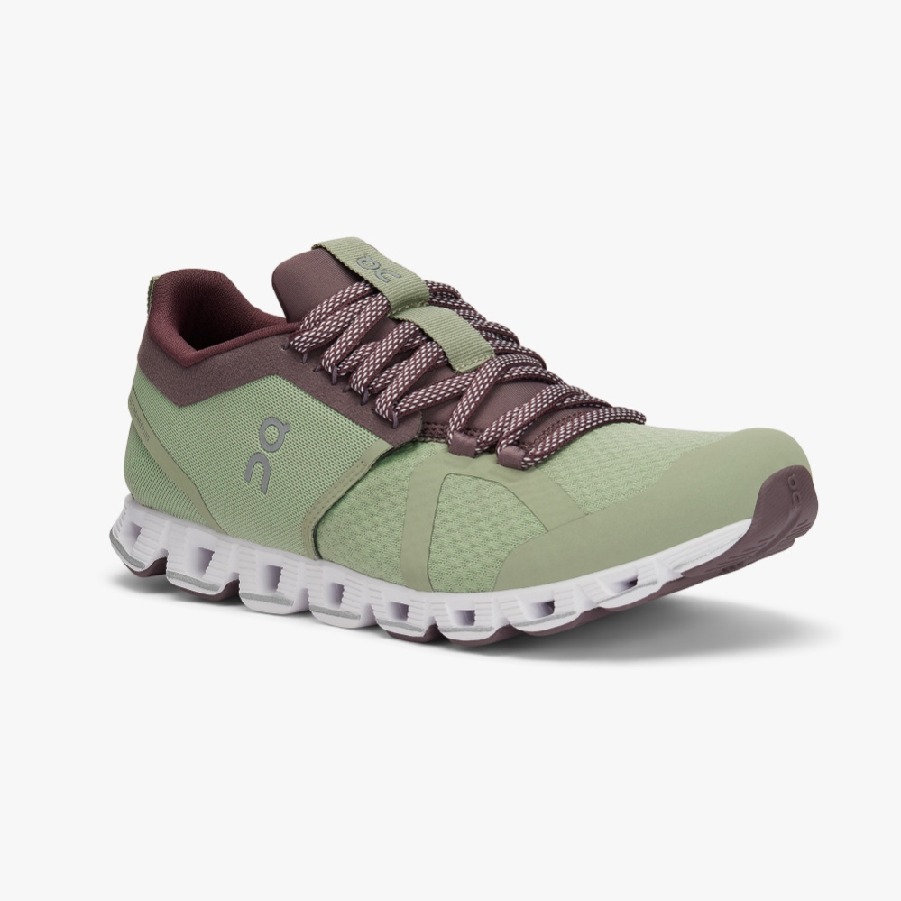 Green QC Cloud Beam Women's Road Running Shoes | JDSU41935