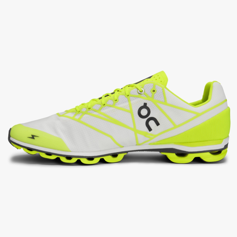 Green QC Cloudflash Men's Road Running Shoes | DIMO64972