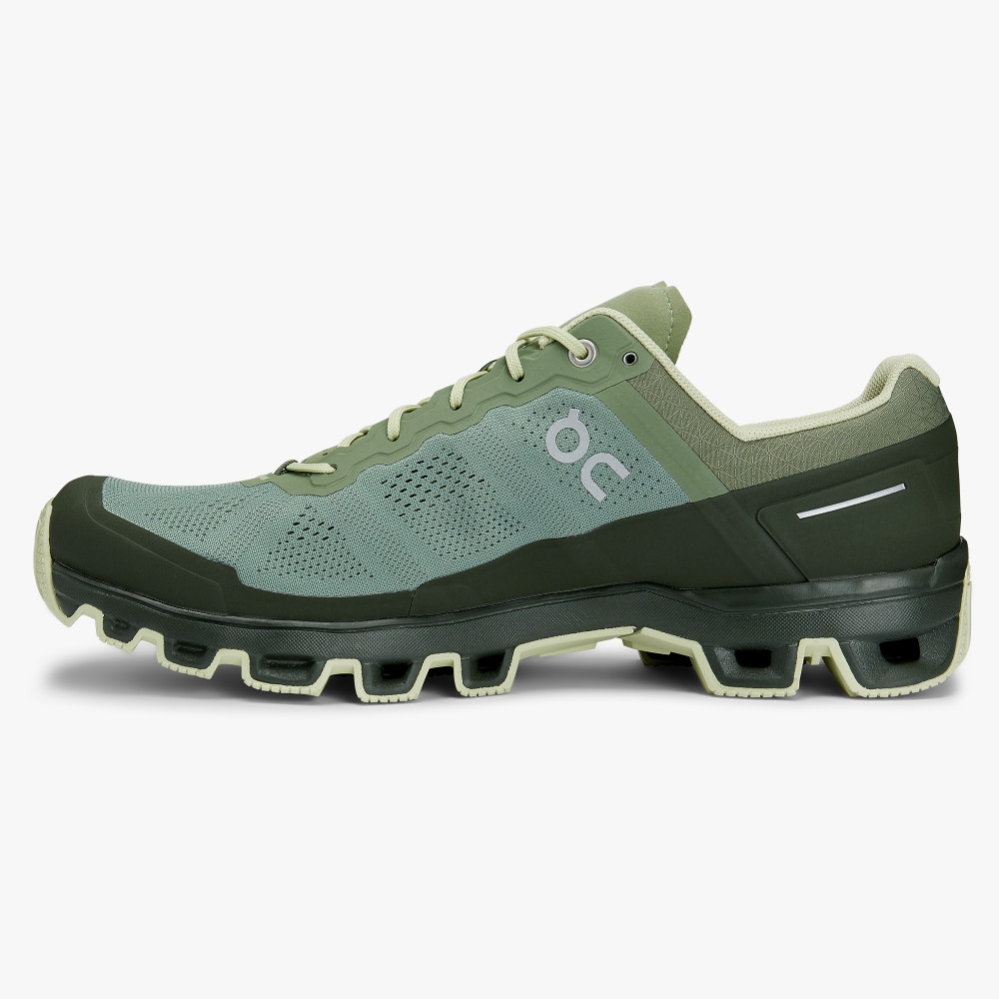 Green QC Cloudventure Men's Trail Running Shoes | OGJF68035