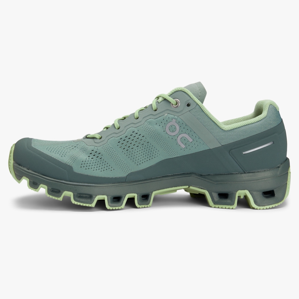 Green QC Cloudventure Women's Trail Running Shoes | JSOH46729