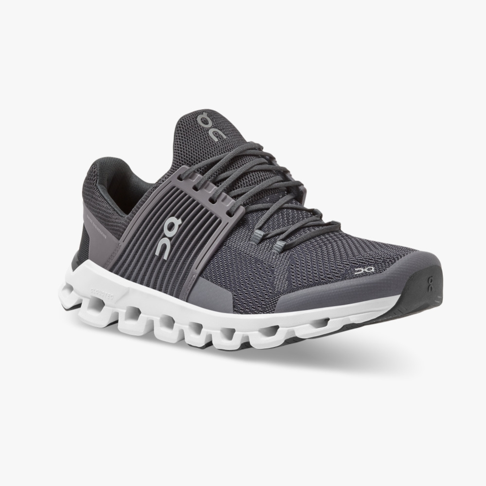 Grey QC Cloudswift Men's Road Running Shoes | DKUH92176