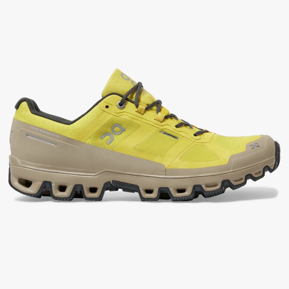 Mustard QC Cloudventure Waterproof Men's Trail Running Shoes | NWLO74316