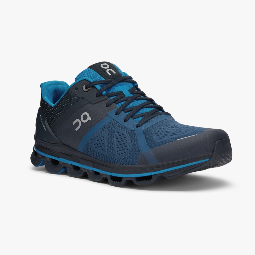 Navy QC Cloudace Men's Road Running Shoes | OBPH76420