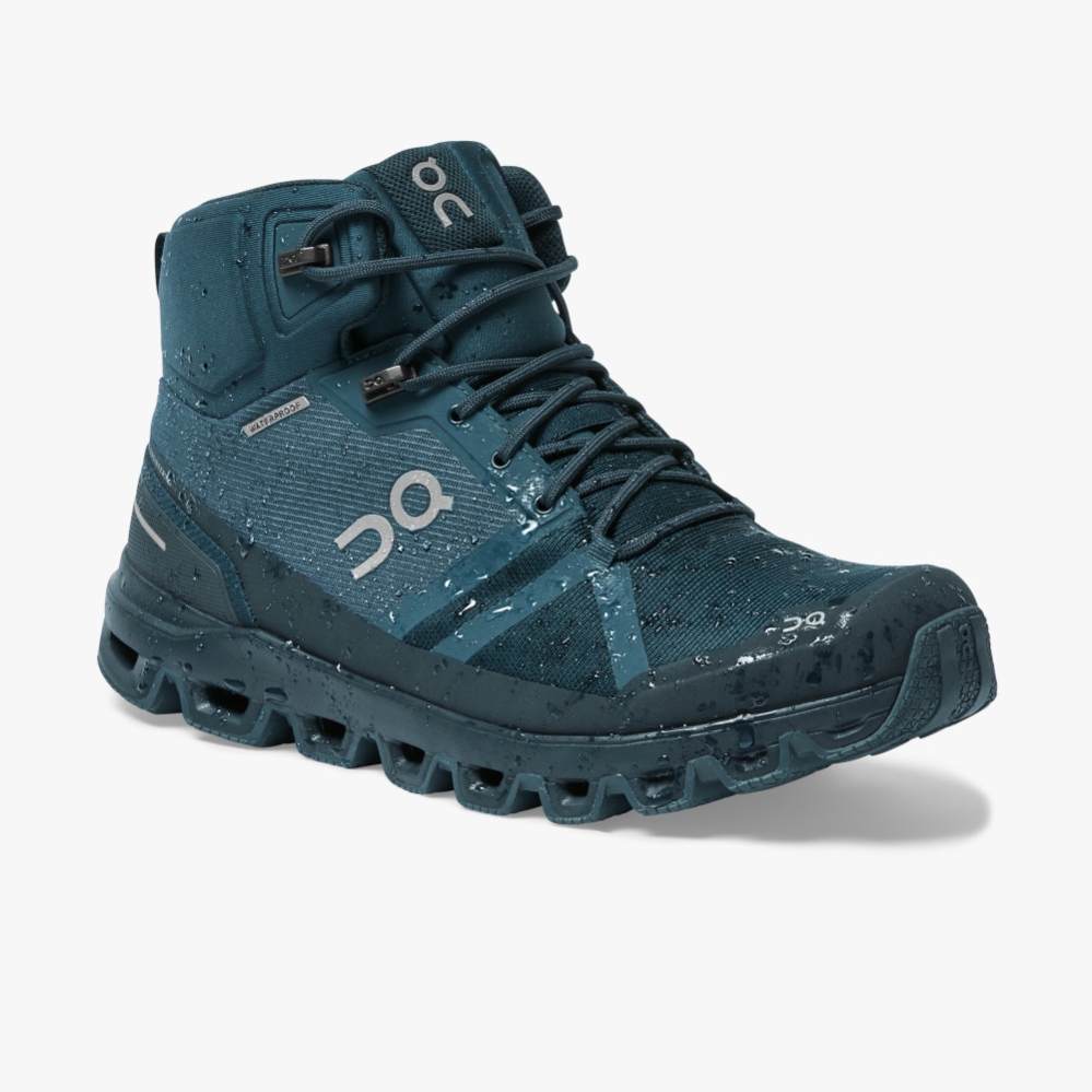 Navy QC Cloudrock Waterproof Men's Hiking Boots | KCZP80376