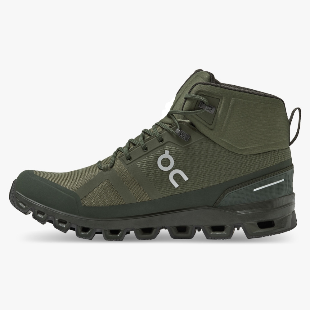 Olive QC Cloudrock Waterproof Men's Hiking Boots | TWVS42708