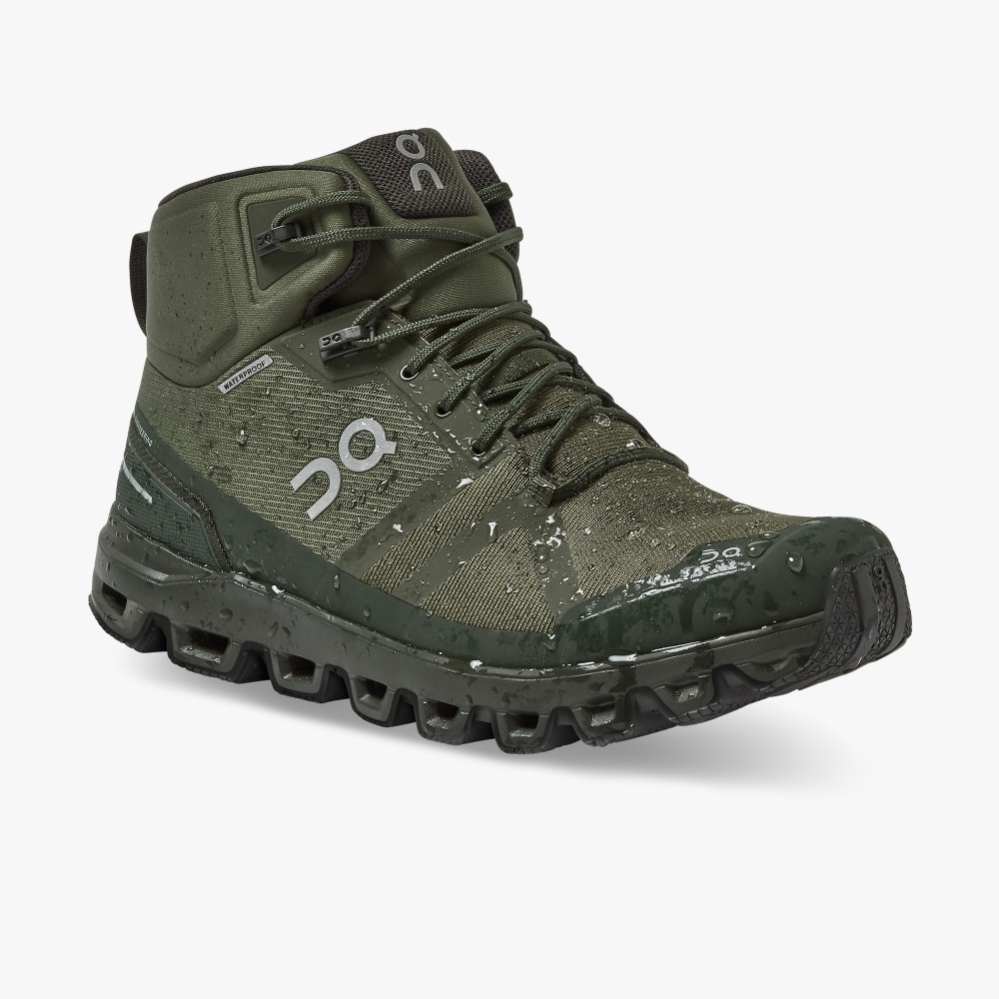 Olive QC Cloudrock Waterproof Men's Hiking Boots | TWVS42708