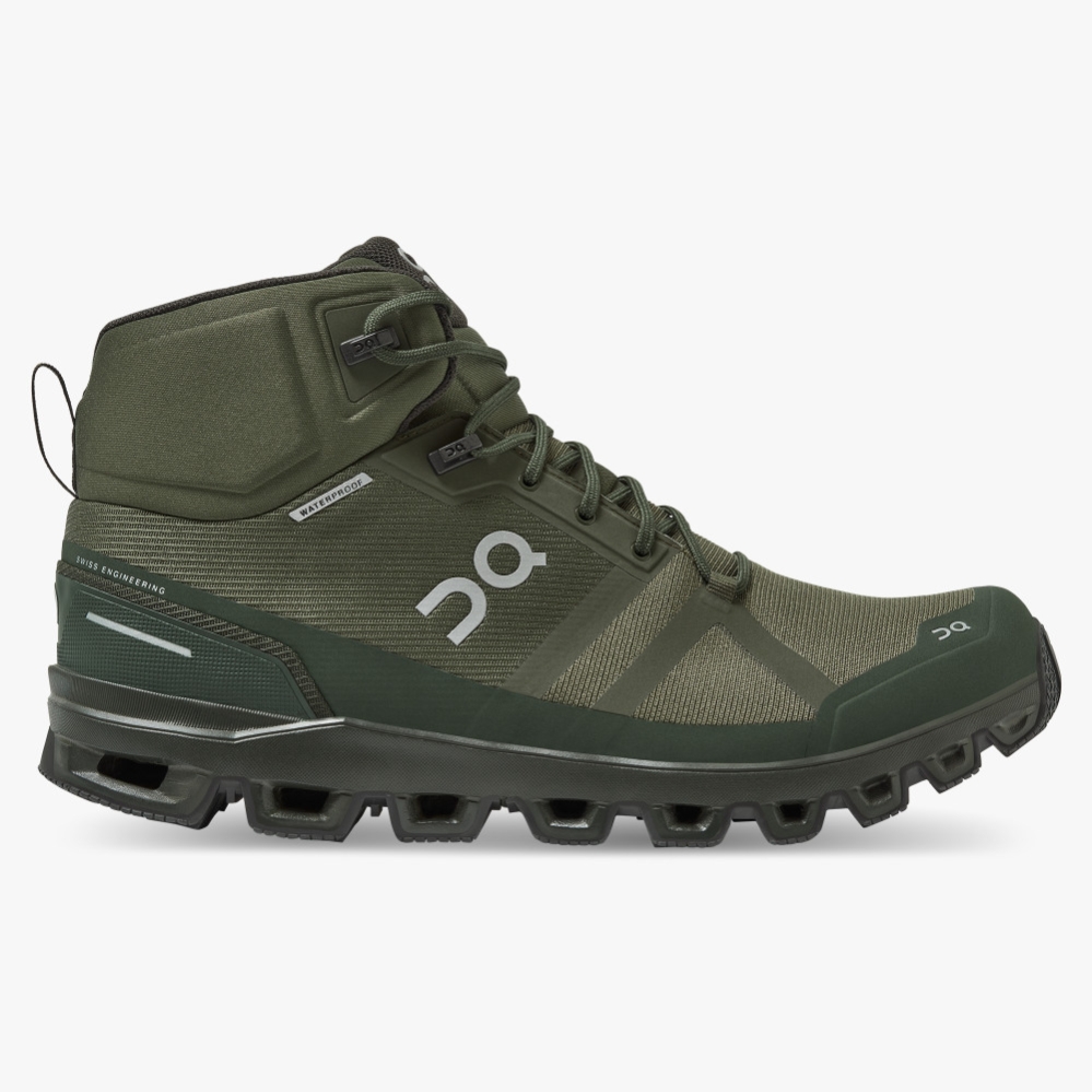 Olive QC Cloudrock Waterproof Men\'s Hiking Boots | TWVS42708