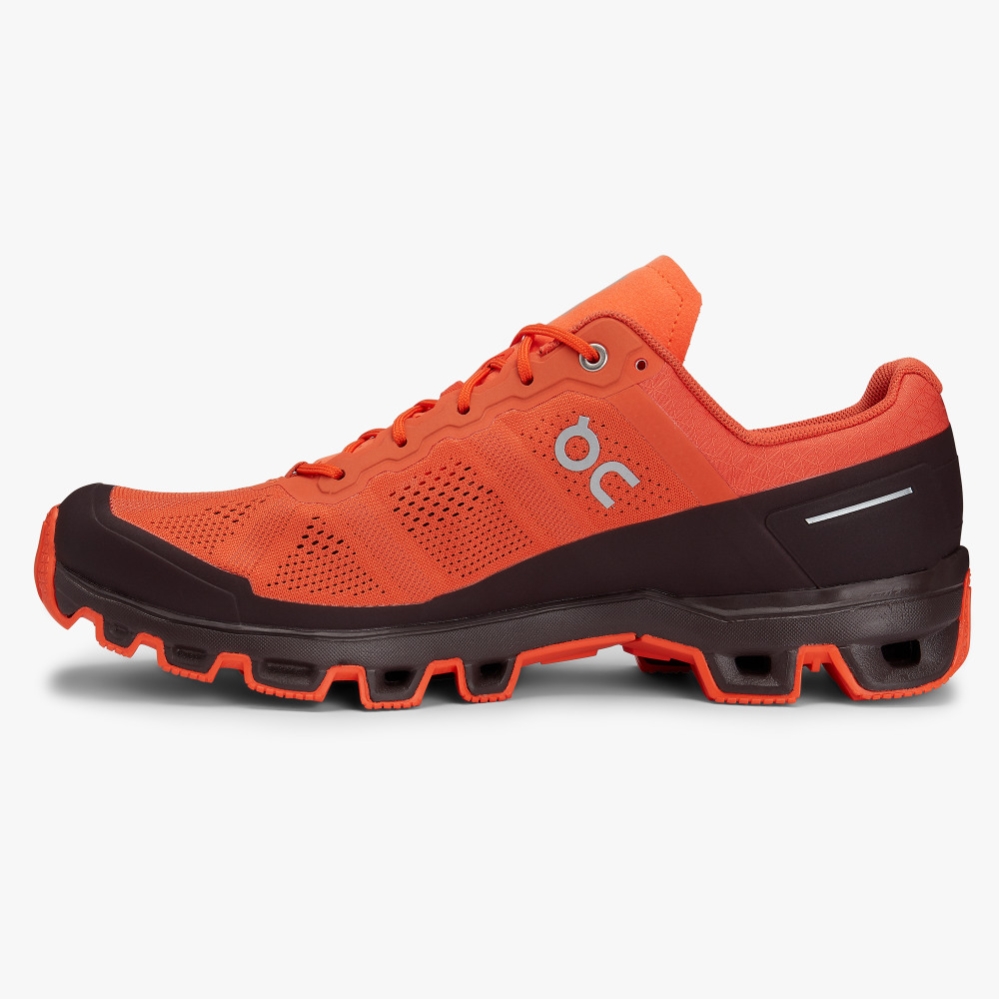 Orange QC Cloudventure Men's Trail Running Shoes | QSCP23605