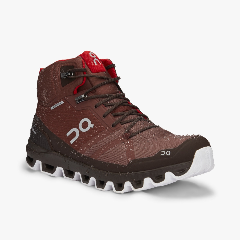 Red QC Cloudrock Waterproof Men's Hiking Boots | WMXI70159