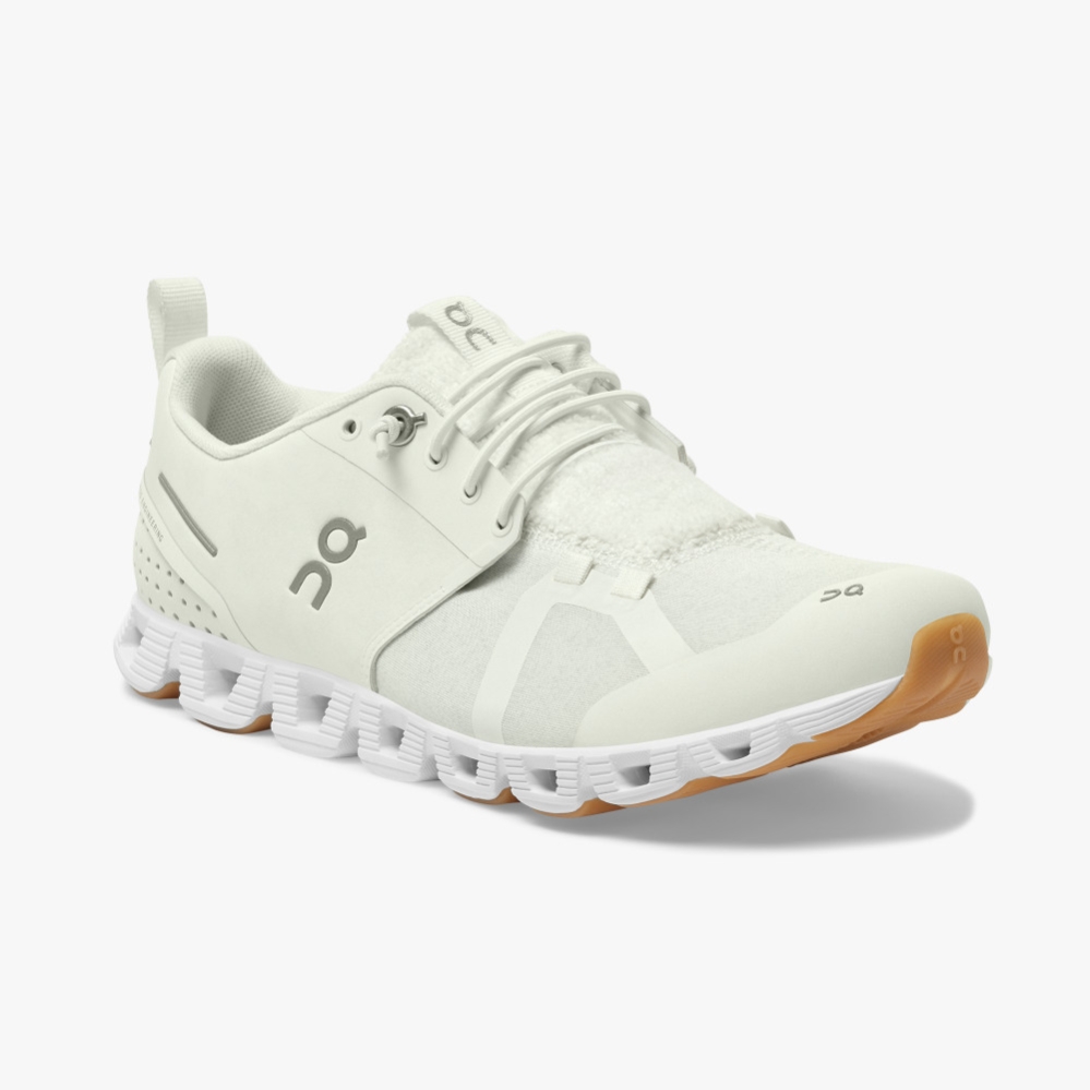 White QC Cloud Terry Women's Road Running Shoes | RJZE73895