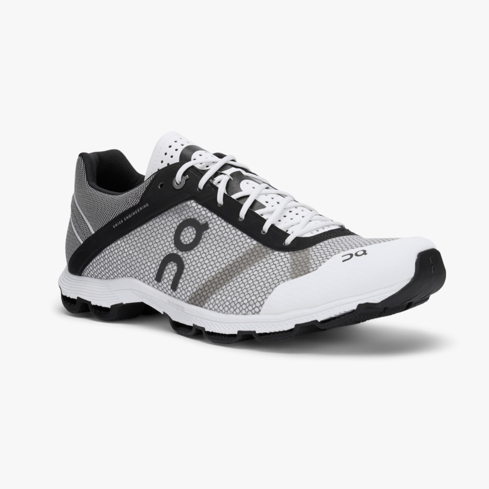 White QC Cloudrush Men's Road Running Shoes | LODY30425