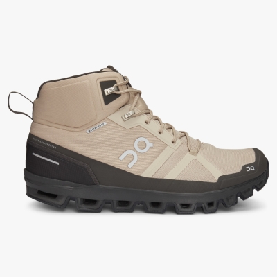 Beige QC Cloudrock Waterproof Men's Hiking Boots | UAEC17620