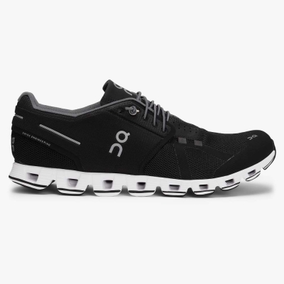 Black QC Cloud Men's Road Running Shoes | RBQU51938