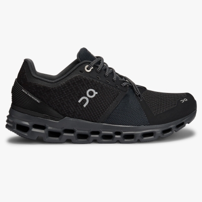 Black QC Cloudstratus Women's Road Running Shoes | EIXL69578