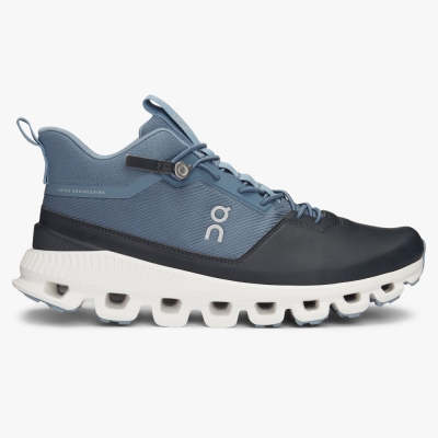 Blue QC Cloud Hi Women's Road Running Shoes | HJTZ92675