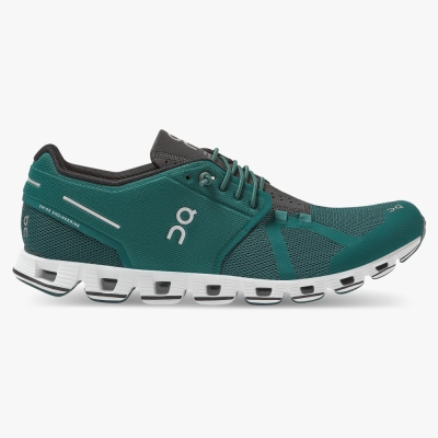 Green QC Cloud Men's Road Running Shoes | CDIY82094