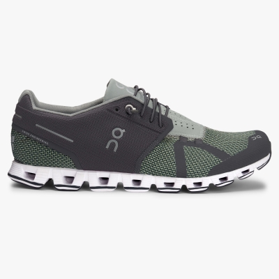 Green QC Cloud Men's Road Running Shoes | RYHE10698