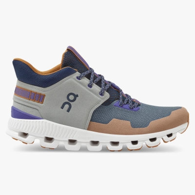 Navy QC Cloud Hi Edge Men's Road Running Shoes | CUZP60458